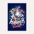 Marvel Metal Poster - Hammer Down | Superhero Wall Art India