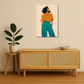 Pop Art Metal Poster - Colorblock Chic | Aesthetic Wall Art India
