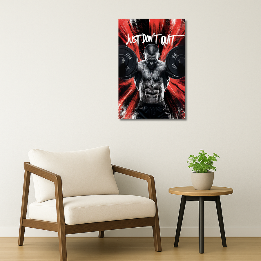 Gym Motivation Metal Poster - Persevere | Fitness Wall Art India
