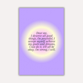 Affirmations Metal Poster - Aura | Motivational Wall Art India