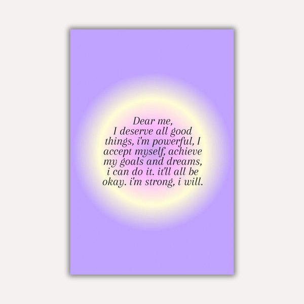 Affirmations Metal Poster - Aura | Motivational Wall Art India