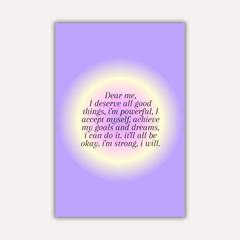 Affirmations Metal Poster - Aura | Motivational Wall Art India