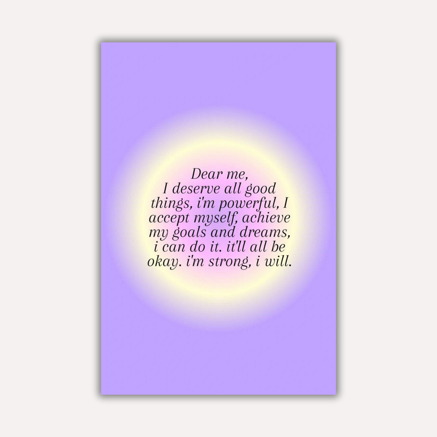 Affirmations Metal Poster - Aura | Motivational Wall Art India