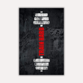 Gym Motivation Metal Poster - Train Hard | Fitness Wall Art India