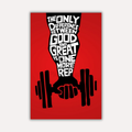 Gym Motivation Metal Poster - One More Rep | Fitness Wall Art India