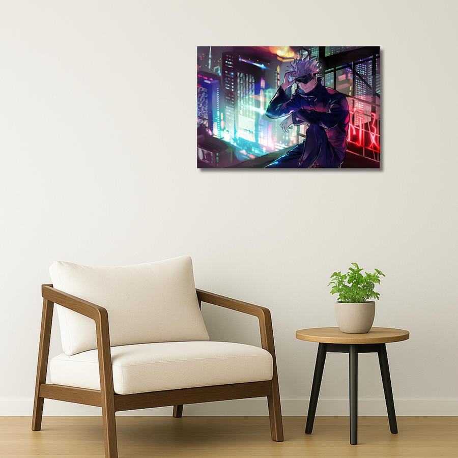 Jujutsu Kaisen Metal Poster - Blindfold Flex | Anime Wall Art India