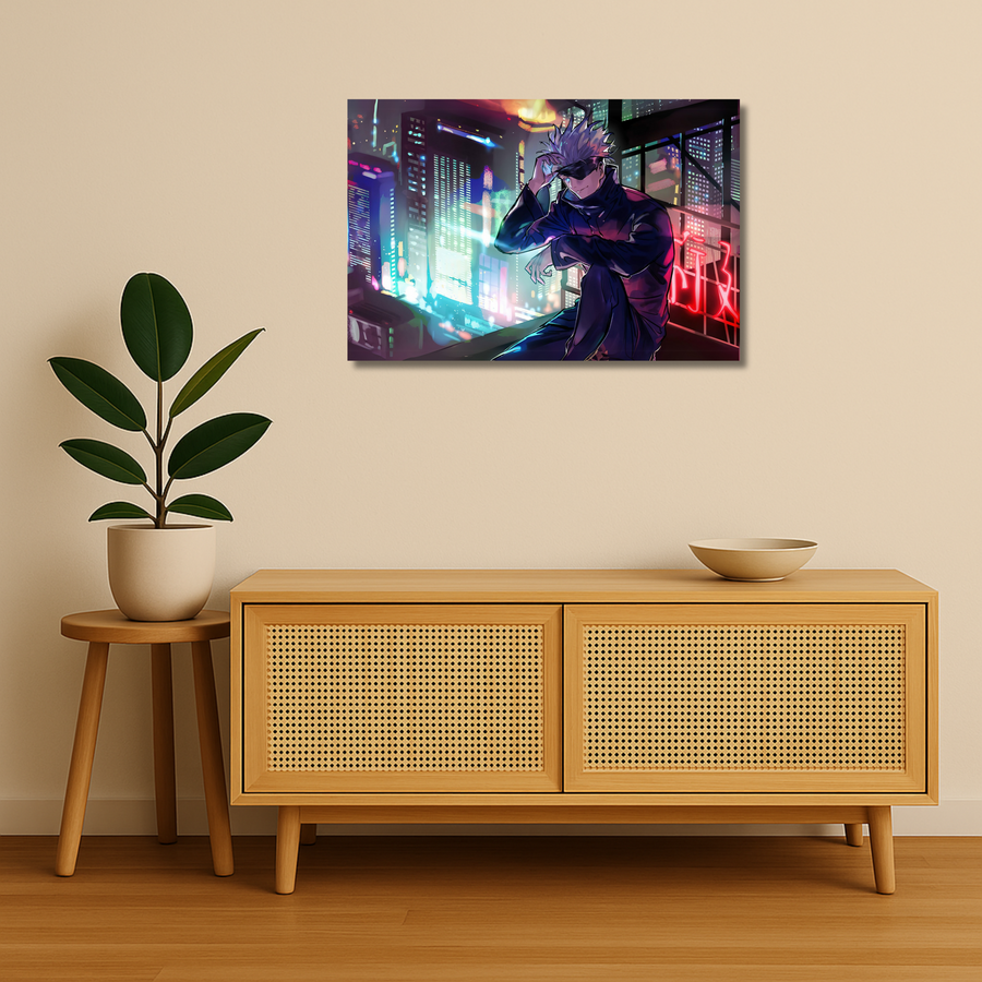 Jujutsu Kaisen Metal Poster - Blindfold Flex | Anime Wall Art India