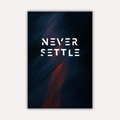 Hustle Metal Poster - SettleNever | Motivational Wall Art India