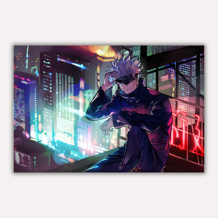 Jujutsu Kaisen Metal Poster - Blindfold Flex | Anime Wall Art India