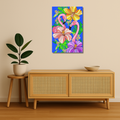 Bird Metal Poster - Hibiscus Hype | Nature Wall Art India