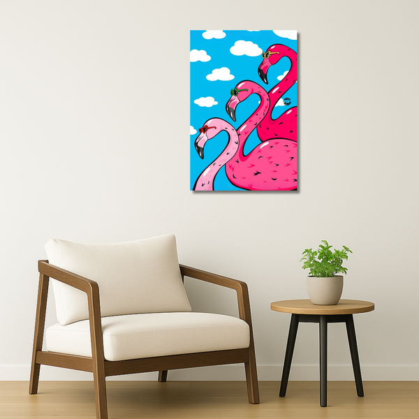 Bird Metal Poster - Flock & Roll | Nature Wall Art India
