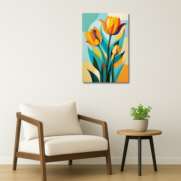 Floral Metal Poster - PetalPrism | Aesthetic Wall Art India