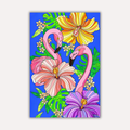 Bird Metal Poster - Hibiscus Hype | Nature Wall Art India