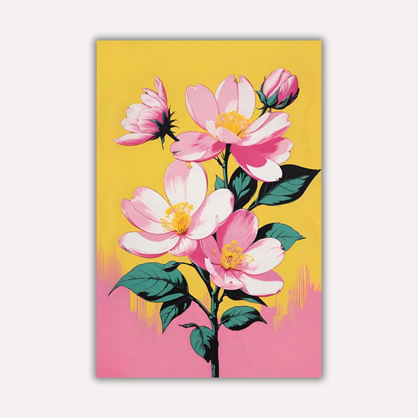 Floral Metal Poster - Bloomtone | Aesthetic Wall Art India