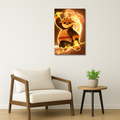 Kung Fu Panda Metal Poster - Golden Chi | Cartoon Wall Art India