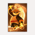 Kung Fu Panda Metal Poster - Golden Chi | Cartoon Wall Art India