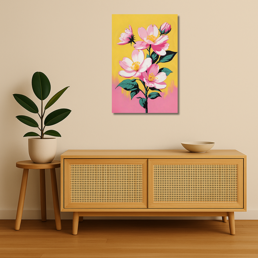 Floral Metal Poster - Bloomtone | Aesthetic Wall Art India