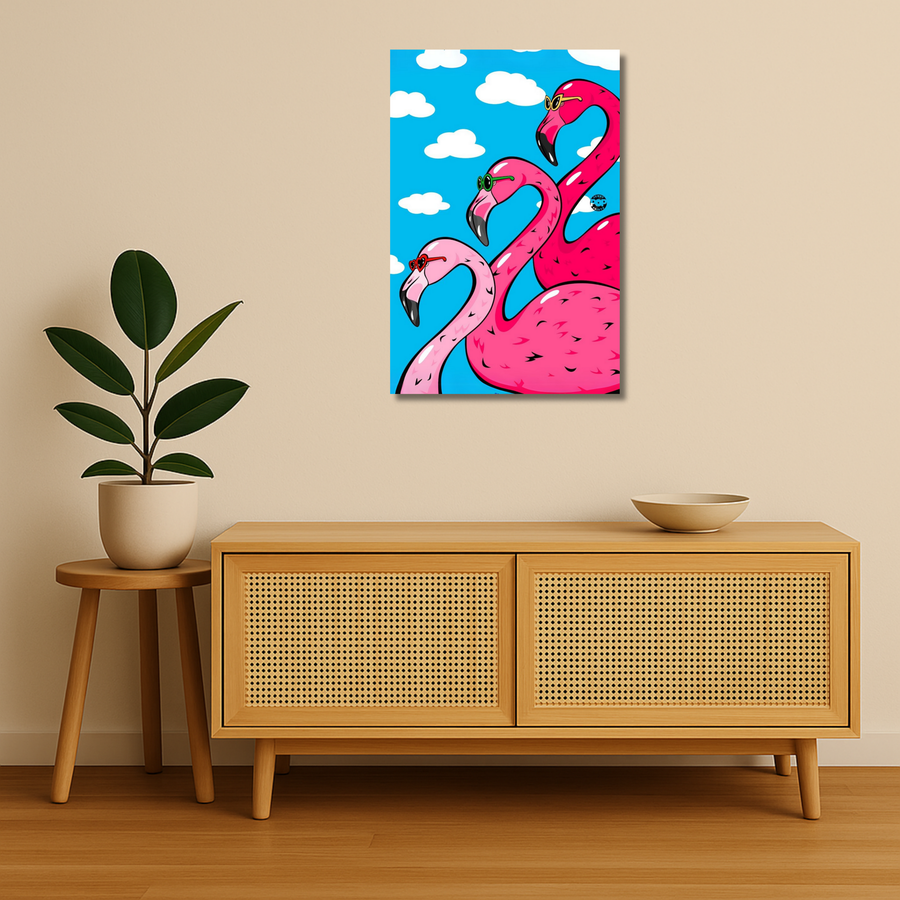 Bird Metal Poster - Flock & Roll | Nature Wall Art India