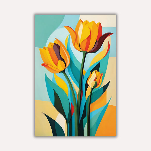 Floral Metal Poster - PetalPrism | Aesthetic Wall Art India