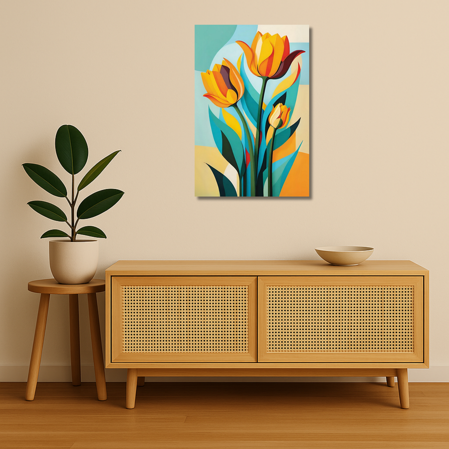 Floral Metal Poster - PetalPrism | Aesthetic Wall Art India