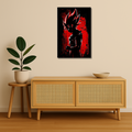 Dragon Ball Z Metal Poster - Crimson Ascend | Anime Wall Art India