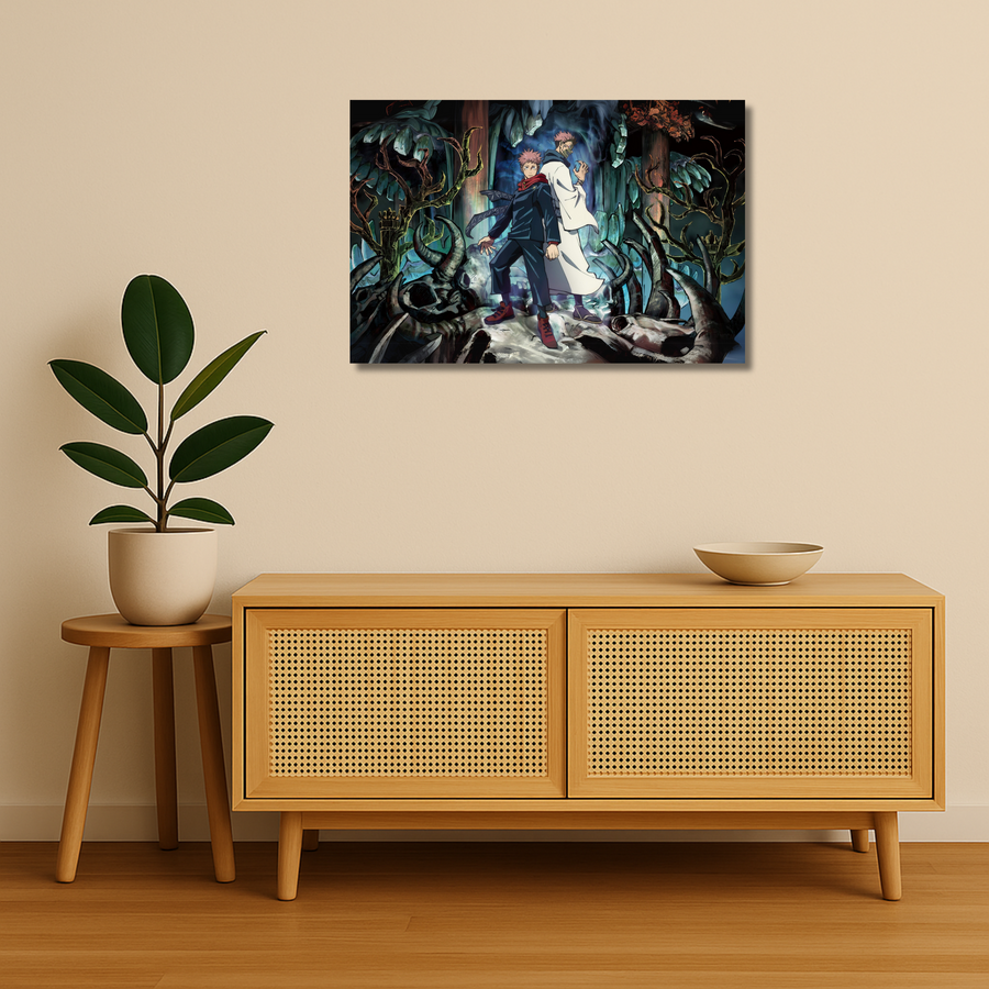 Jujutsu Kaisen Metal Poster - Duality Hex | Anime Wall Art India