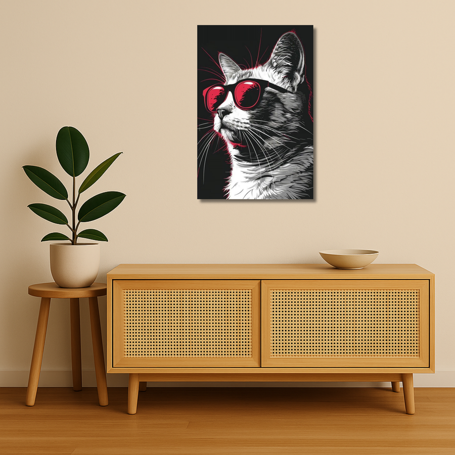 Cat Metal Poster - Catitude | Animal Wall Art India