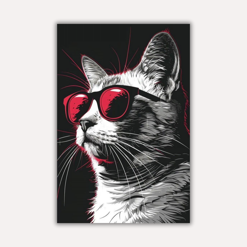 Cat Metal Poster - Catitude | Animal Wall Art India
