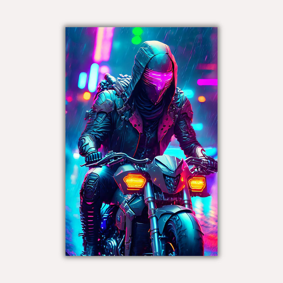 NightRider 2077 | Metal Wall Art Poster India