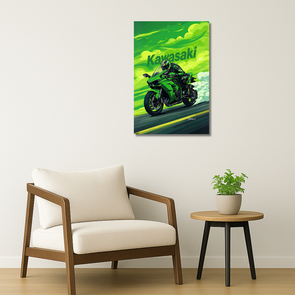 Bikes Metal Poster - Kawasaki Ninja | Motorcycle Wall Art India