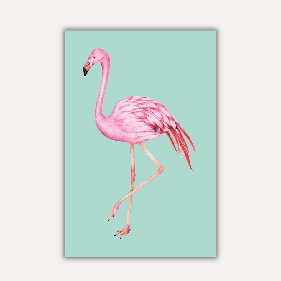 Wildlife Metal Poster - Flamingle | Animal Wall Art India