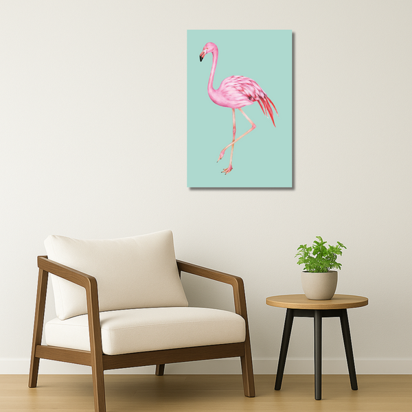 Wildlife Metal Poster - Flamingle | Animal Wall Art India