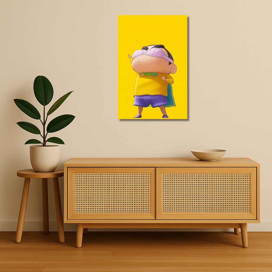 Shinchan Metal Poster - ShinMan | Cartoon Wall Art India