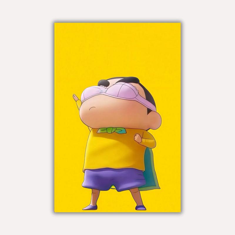Shinchan Metal Poster - ShinMan | Cartoon Wall Art India