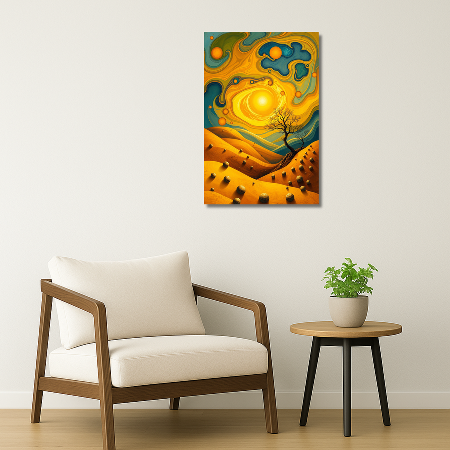 Golden Rise | Metal Wall Art Poster India