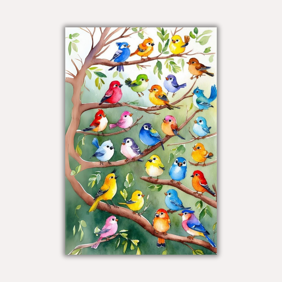 Bird Metal Poster - SongBirds | Nature Wall Art India