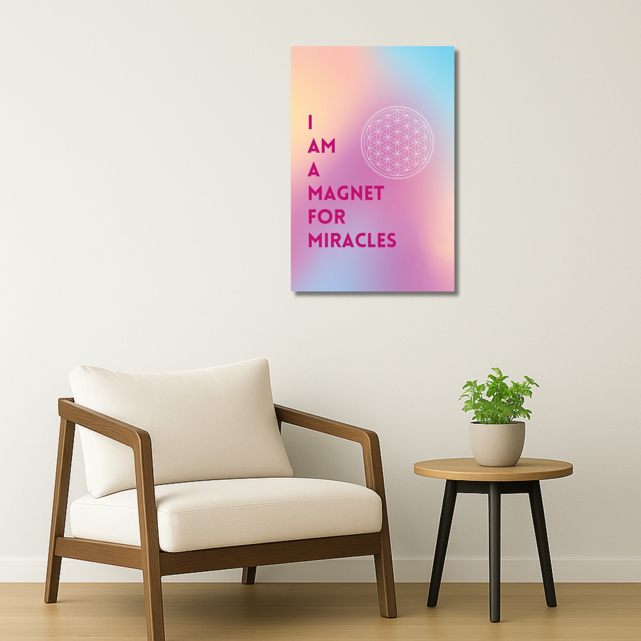 Affirmations Metal Poster - Magnetica | Motivational Wall Art India