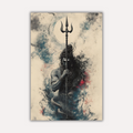 Mahadev Shiva Metal Poster - Trishool | Spiritual Wall Art India