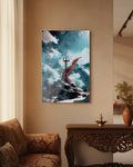 Mahadev Shiva Metal Poster - Trishul of the Himalayas | Spiritual Wall Art India