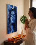 Mahadev Shiva Metal Poster - Shiva Blue Nirvana: Mahadev Within | Spiritual Wall Art India