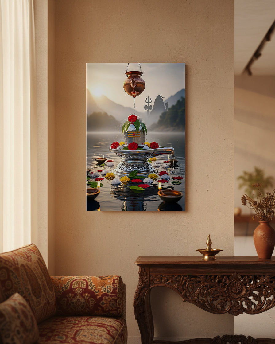 Lord Shiva Metal Poster - Lingeshwara | Spiritual Wall Art India