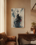 Mahadev Shiva Metal Poster - Trishool | Spiritual Wall Art India