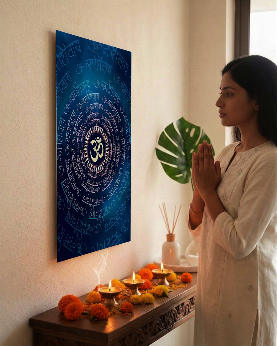 Mahadev Shiva Metal Poster - Shivoham | Spiritual Wall Art India