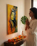 Mahadev Shiva Metal Poster - Agni Trance: Mahadev Ablaze | Spiritual Wall Art India