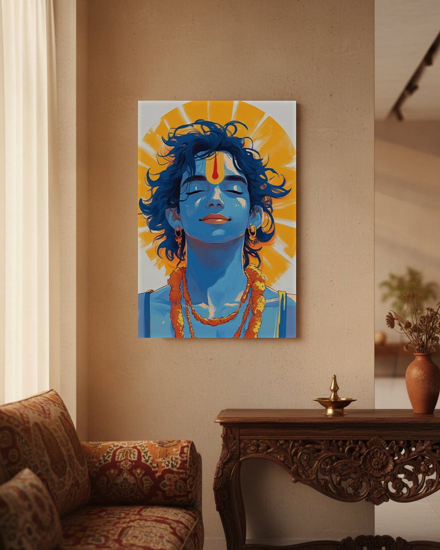 Khatu Shyam Metal Poster - Shyama | Spiritual Wall Art India