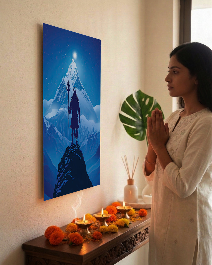 Mahadev Metal Poster - KailashVaasi | Spiritual Wall Art India