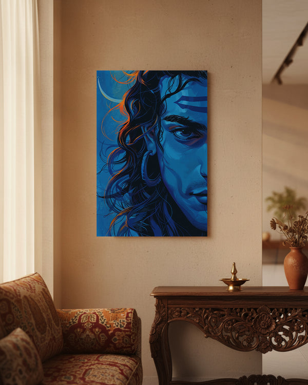 Indian Aesthetic Metal Poster - Shankara | Desi Wall Art India