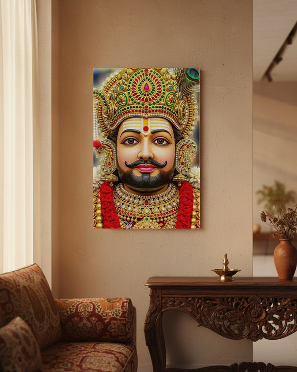 Khatu Shyam Metal Poster - Shyam Baba - Eternal Grace & Blessings | Spiritual Wall Art India