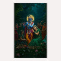 Krishna Metal Poster - Shri Krishna - Raas Leela of Divine Love | Spiritual Wall Art India