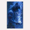 Mahadev Shiva Metal Poster - Mahadev - The Blue Flame of Creation | Spiritual Wall Art India